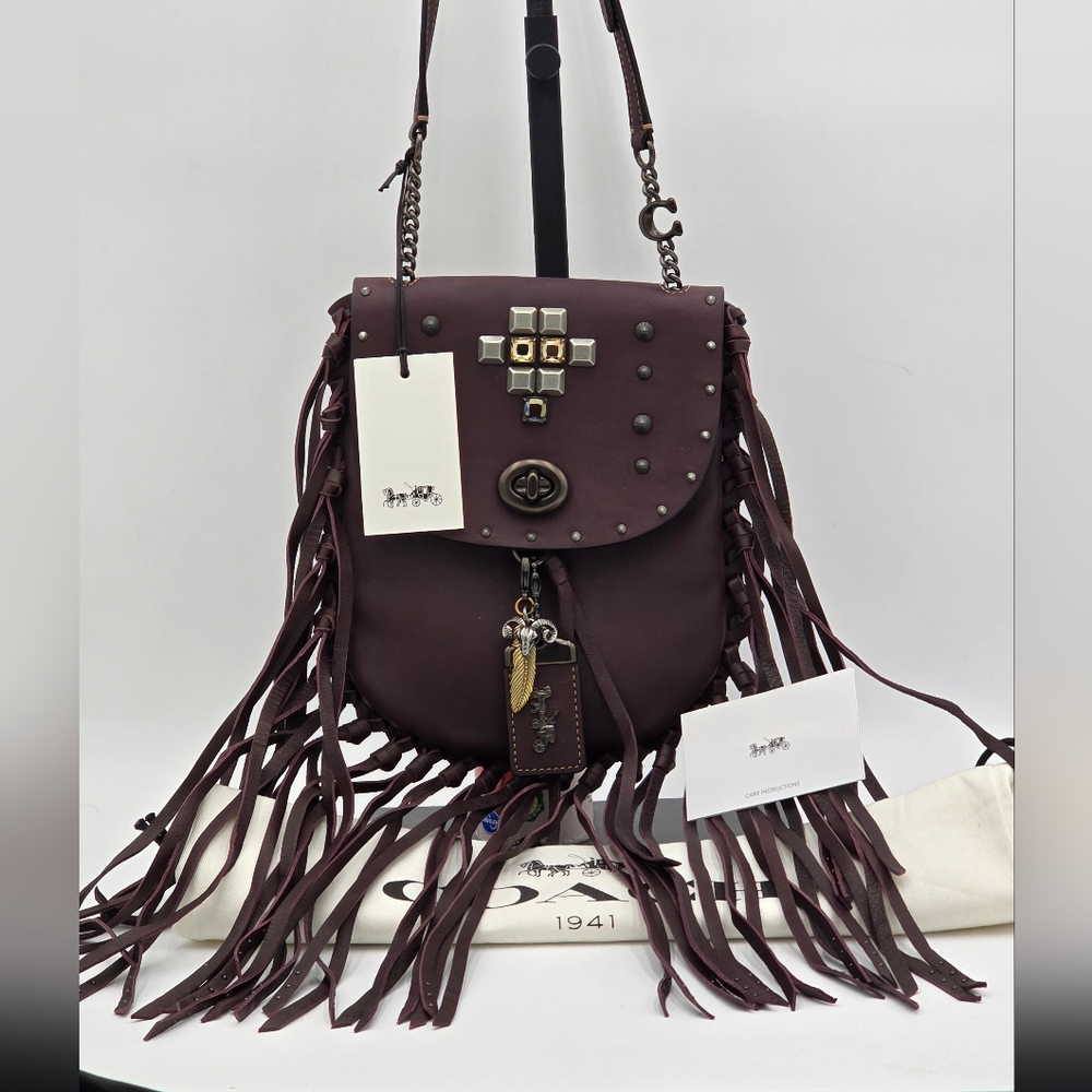 💥NWT💥RARE💥Coach 1941 Fringe Saddle Bag